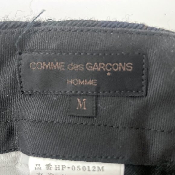 Comme des Garcon Homme Wool Pleated Oversized Low Crotch Cuffed Blue Plaid Pants - Picture 5 of 6